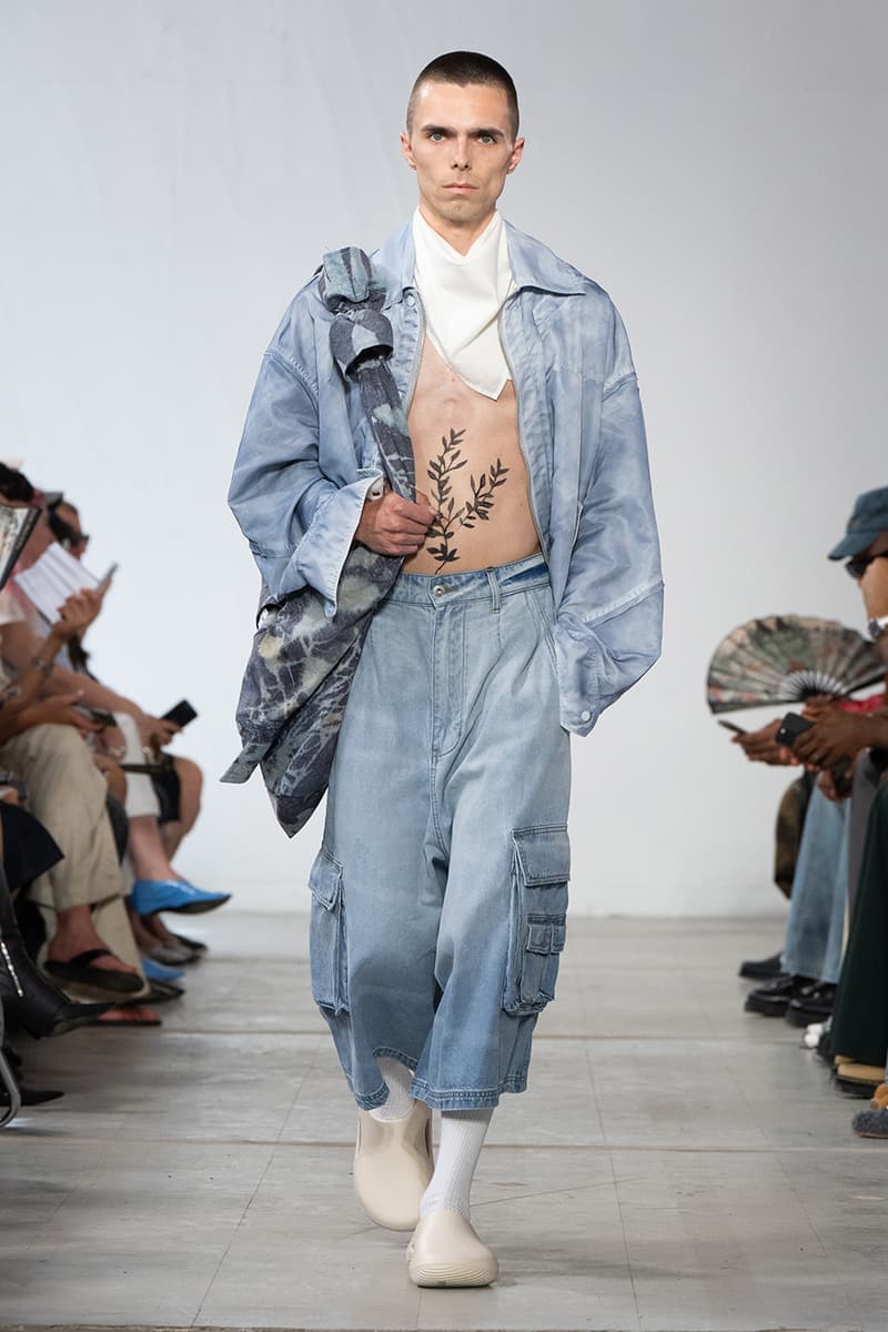 Feng Chen Wang SS26 Paris Fashion Week Collection converse collaboration russell westbrook runway model friends dyeing technique london based chinese designer