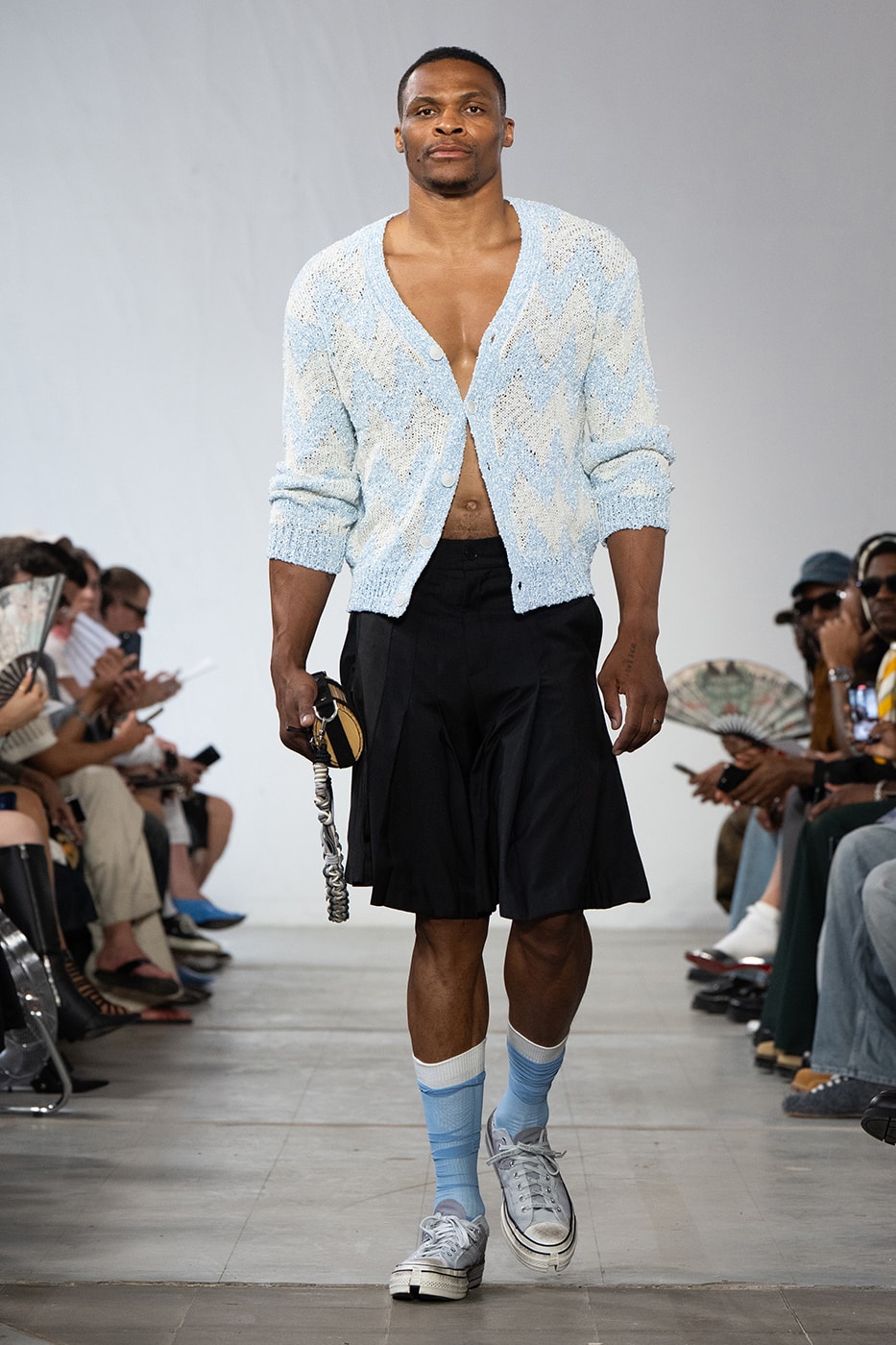 Feng Chen Wang SS26 Paris Fashion Week Collection converse collaboration russell westbrook runway model friends dyeing technique london based chinese designer