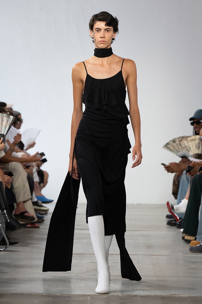 Feng Chen Wang SS26 Paris Fashion Week Collection converse collaboration russell westbrook runway model friends dyeing technique london based chinese designer