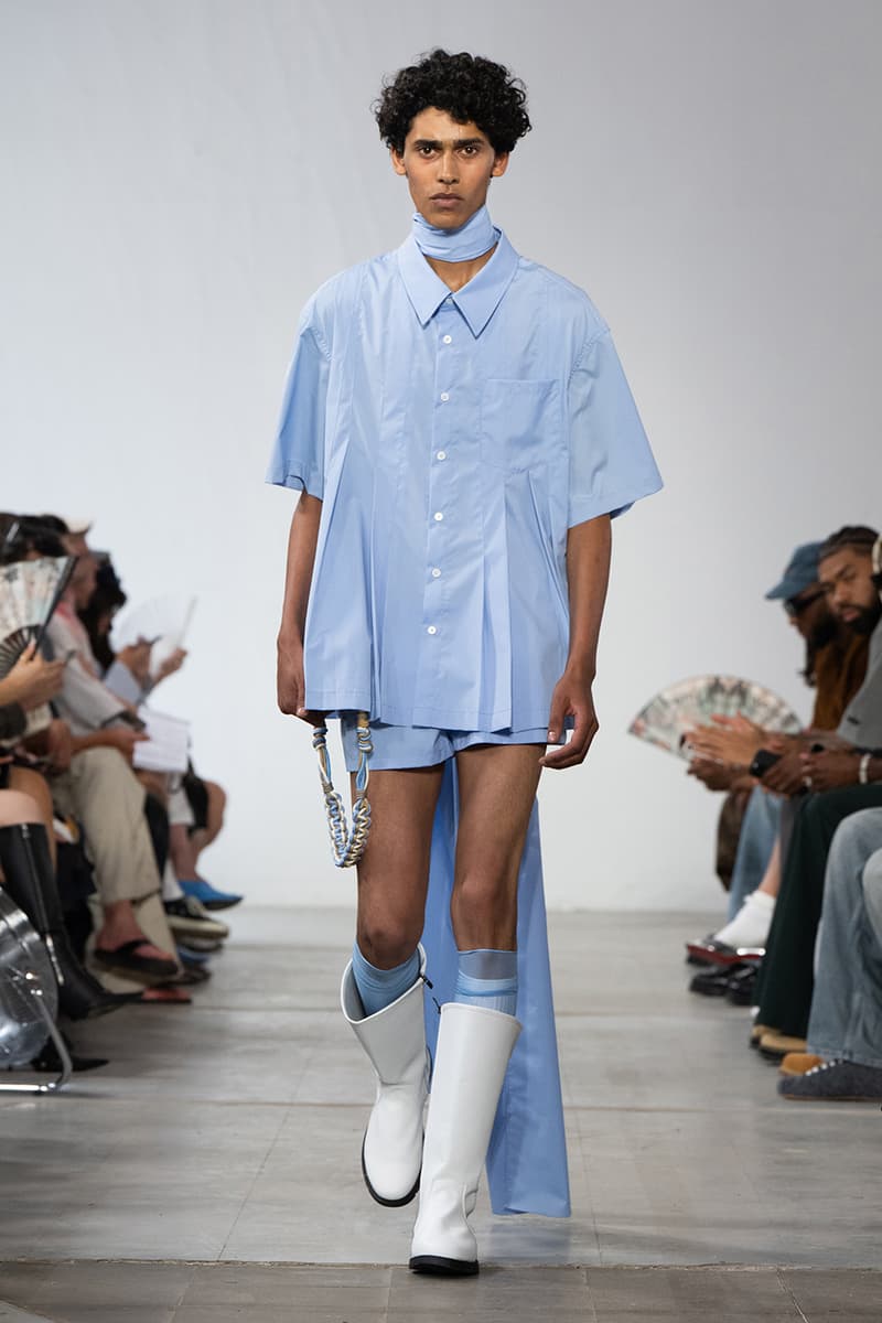 Feng Chen Wang SS26 Paris Fashion Week Collection converse collaboration russell westbrook runway model friends dyeing technique london based chinese designer