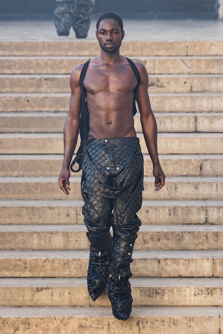 Rick Owens Paris Fashion Week SS26 Collection temple of love retrospective exhibit brutalist elegance palais de tokyo 