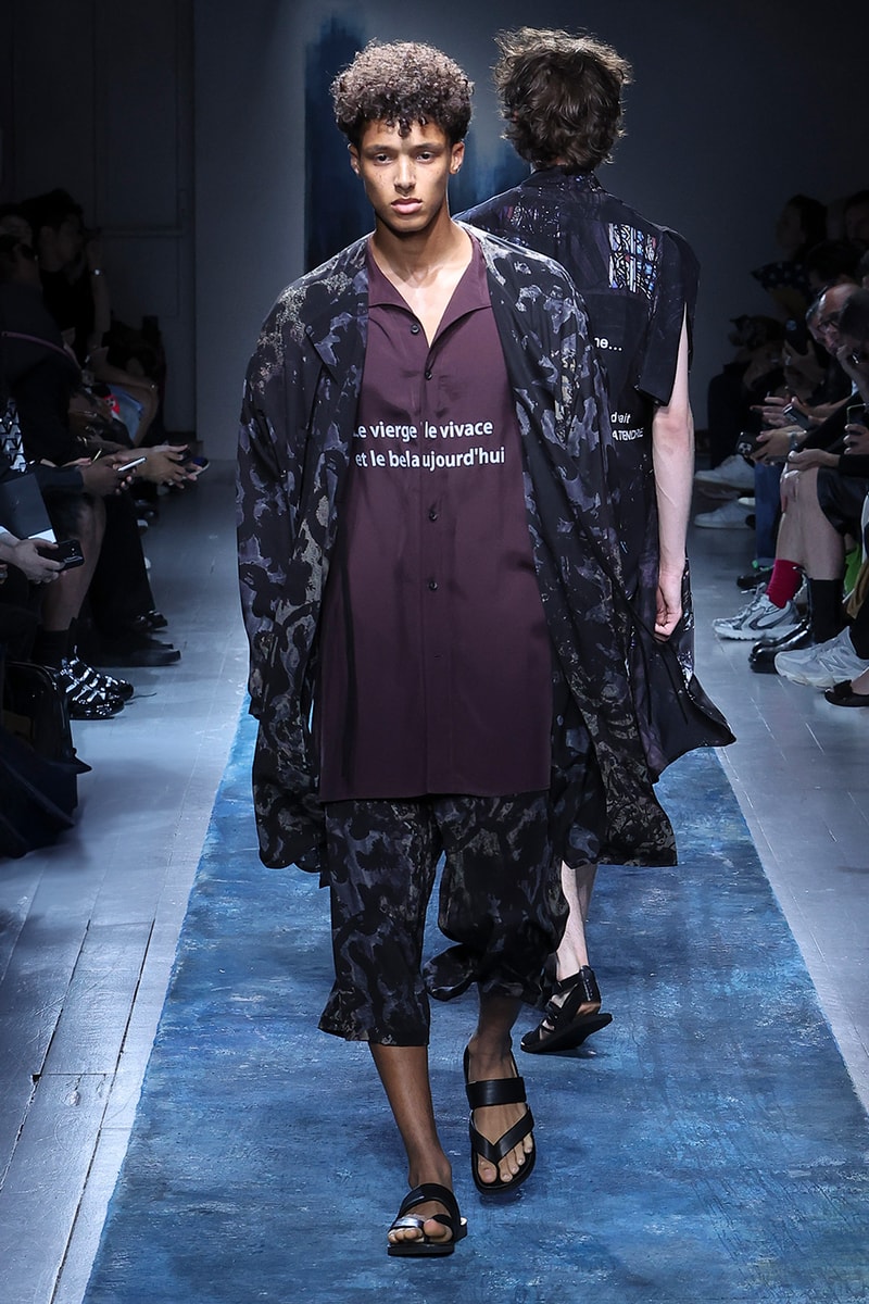 Yohji Yamamoto Pour Homme SS26 Paris Fashion Week Collection spring summer 2026 japanese designer fluid statements of the world