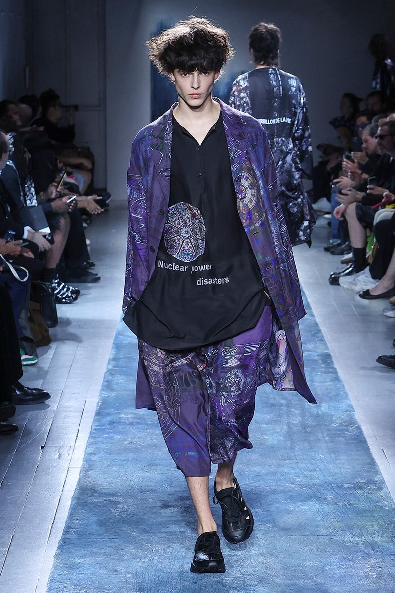 Yohji Yamamoto Pour Homme SS26 Paris Fashion Week Collection spring summer 2026 japanese designer fluid statements of the world