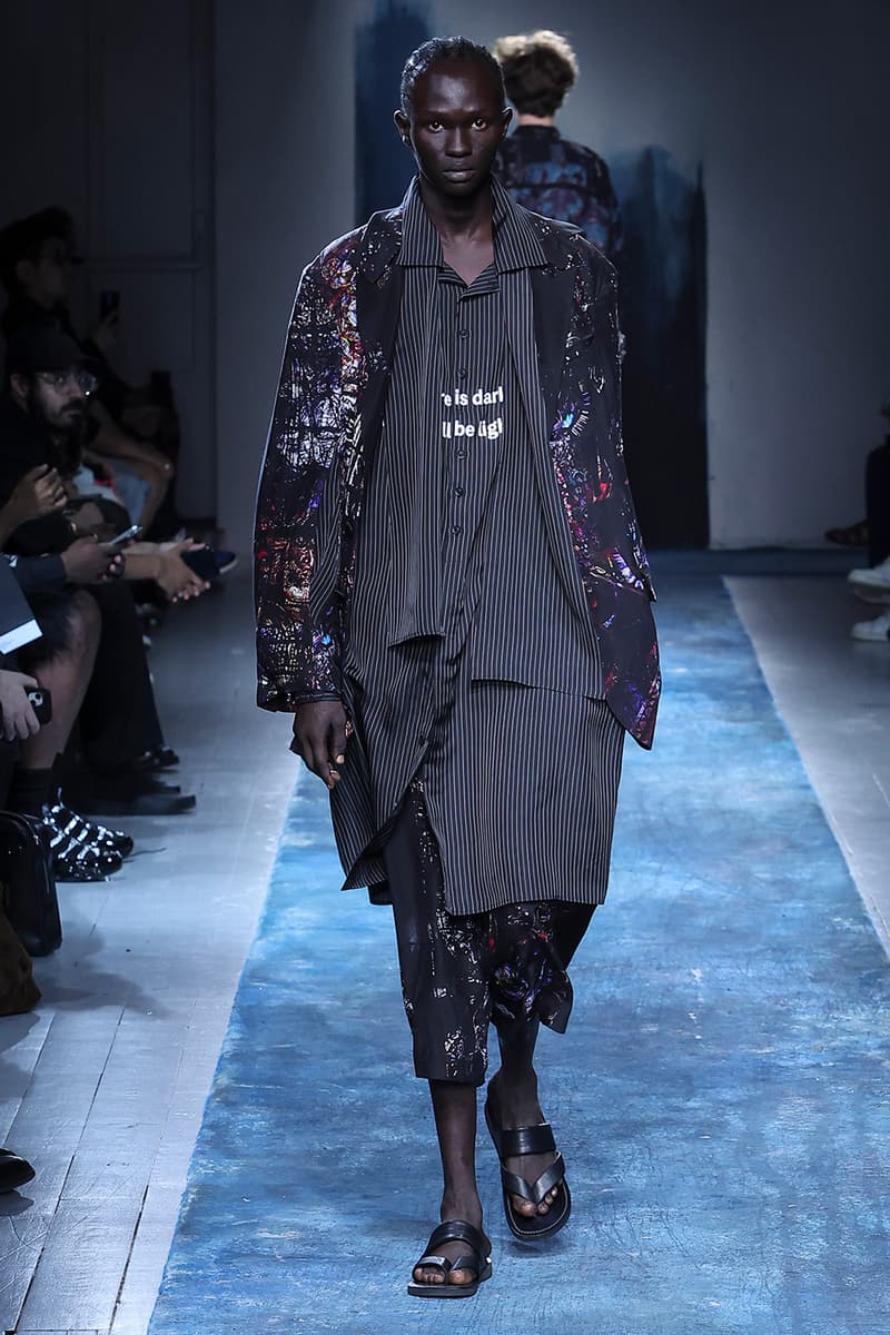 Yohji Yamamoto Pour Homme SS26 Paris Fashion Week Collection spring summer 2026 japanese designer fluid statements of the world