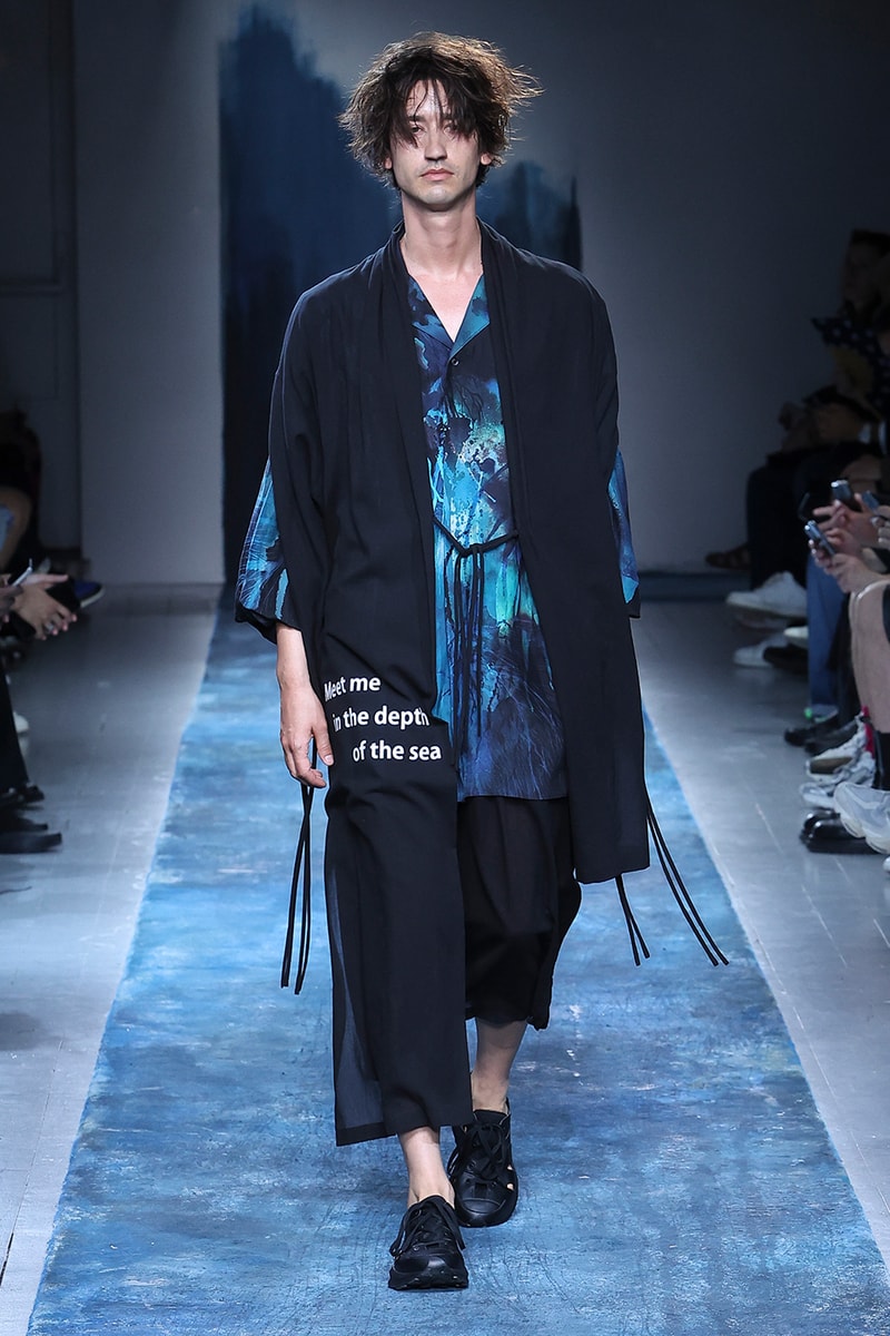 Yohji Yamamoto Pour Homme SS26 Paris Fashion Week Collection spring summer 2026 japanese designer fluid statements of the world