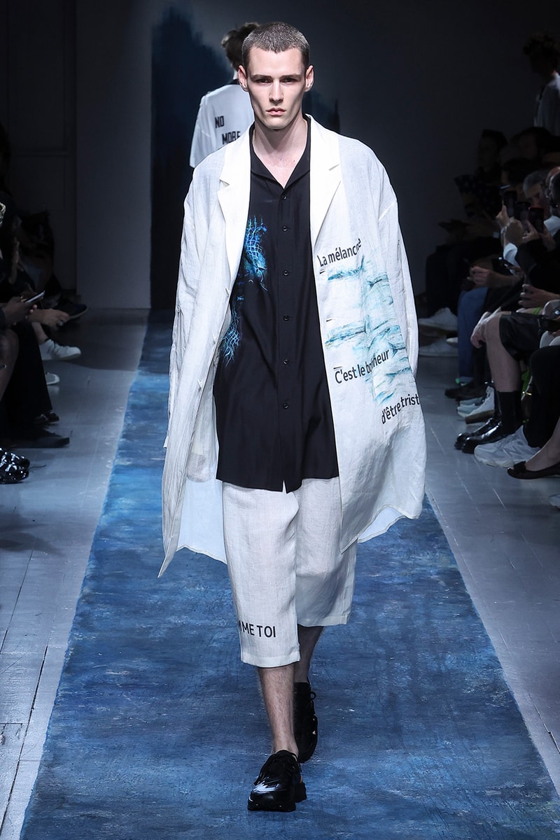 Yohji Yamamoto Pour Homme SS26 Paris Fashion Week Collection spring summer 2026 japanese designer fluid statements of the world