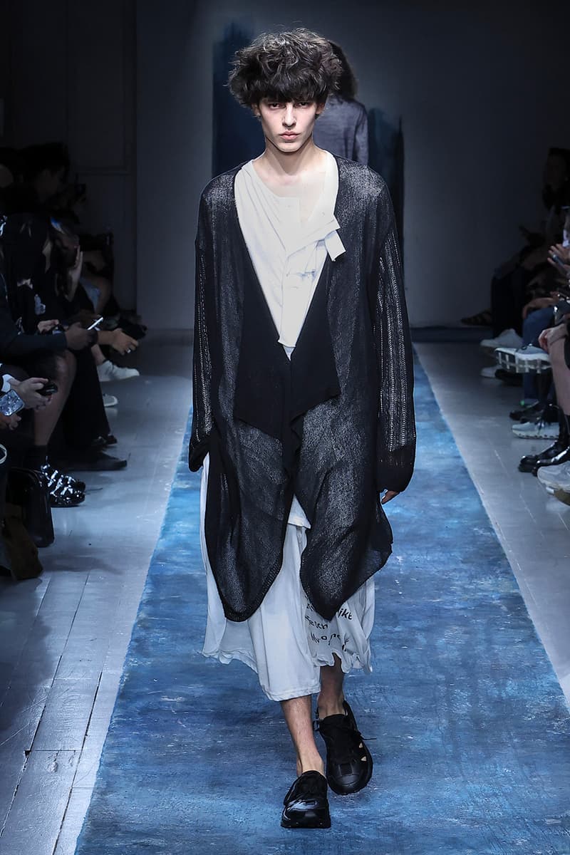 Yohji Yamamoto Pour Homme SS26 Paris Fashion Week Collection spring summer 2026 japanese designer fluid statements of the world