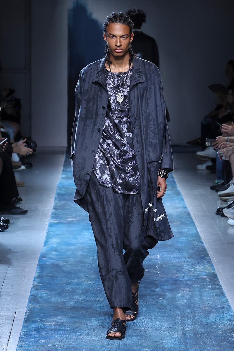 Yohji Yamamoto Pour Homme SS26 Paris Fashion Week Collection spring summer 2026 japanese designer fluid statements of the world