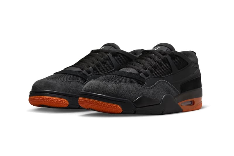 Air Jordan 4 RM "Black/Orange" Has Dropped Black/Anthracite-Starfish-White nike HF8126-001