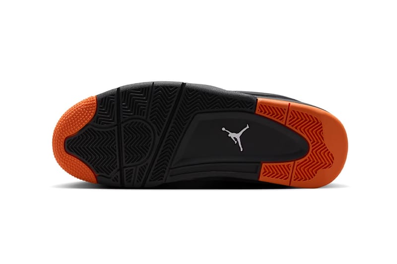 orange and black jordans 4