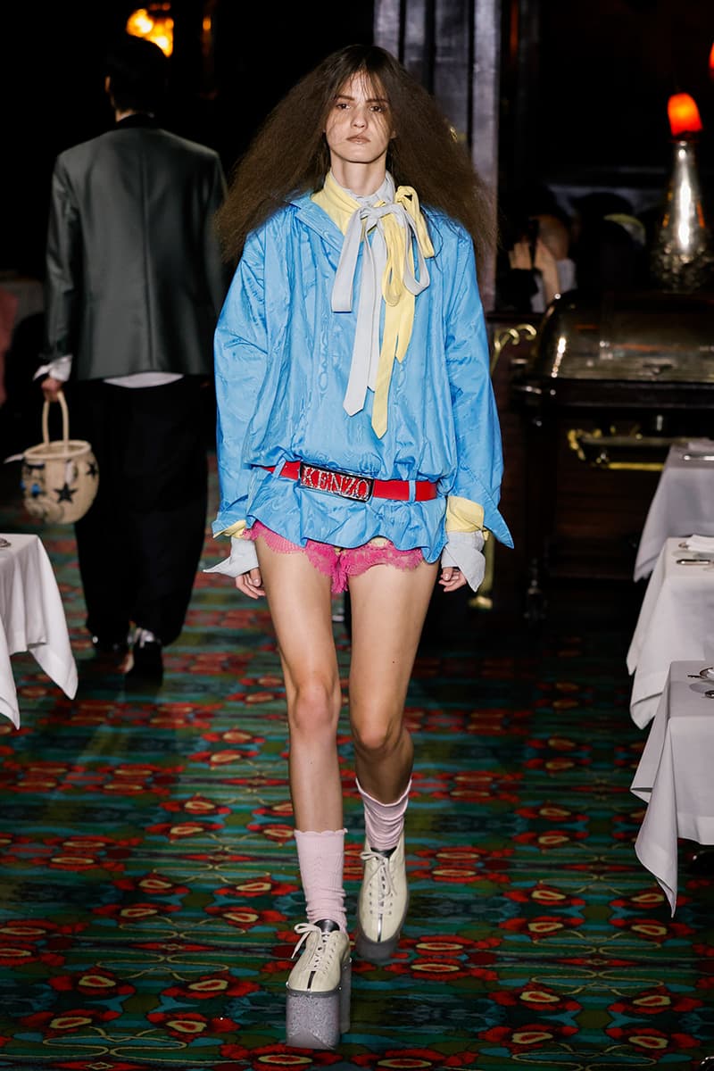 Nigo Kenzo Paris Fashion Week SS26 Collection futura collaboration spring summer 2026 hiroshi fujiwara maxims paris restaurant
