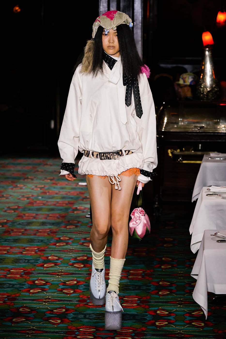 Nigo Kenzo Paris Fashion Week SS26 Collection futura collaboration spring summer 2026 hiroshi fujiwara maxims paris restaurant