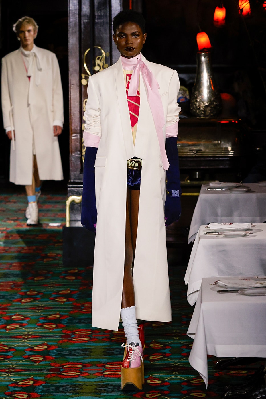 Nigo Kenzo Paris Fashion Week SS26 Collection futura collaboration spring summer 2026 hiroshi fujiwara maxims paris restaurant
