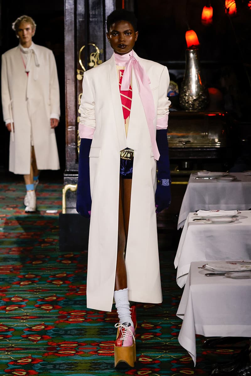 Nigo Kenzo Paris Fashion Week SS26 Collection futura collaboration spring summer 2026 hiroshi fujiwara maxims paris restaurant