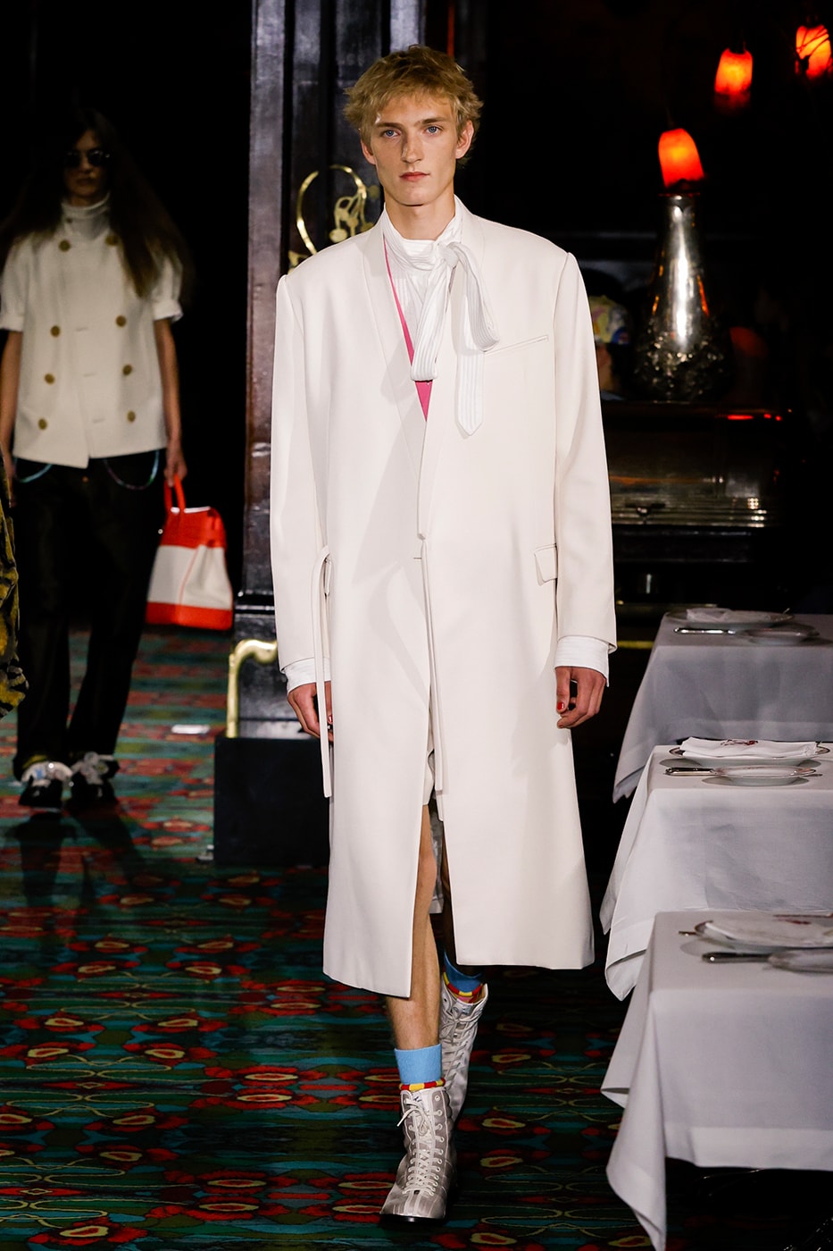 Nigo Kenzo Paris Fashion Week SS26 Collection futura collaboration spring summer 2026 hiroshi fujiwara maxims paris restaurant