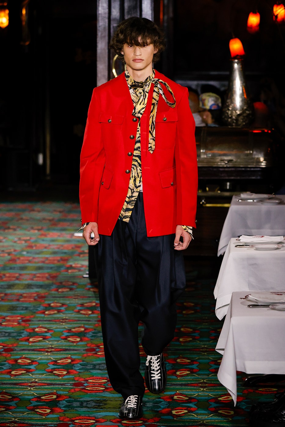 Nigo Kenzo Paris Fashion Week SS26 Collection futura collaboration spring summer 2026 hiroshi fujiwara maxims paris restaurant