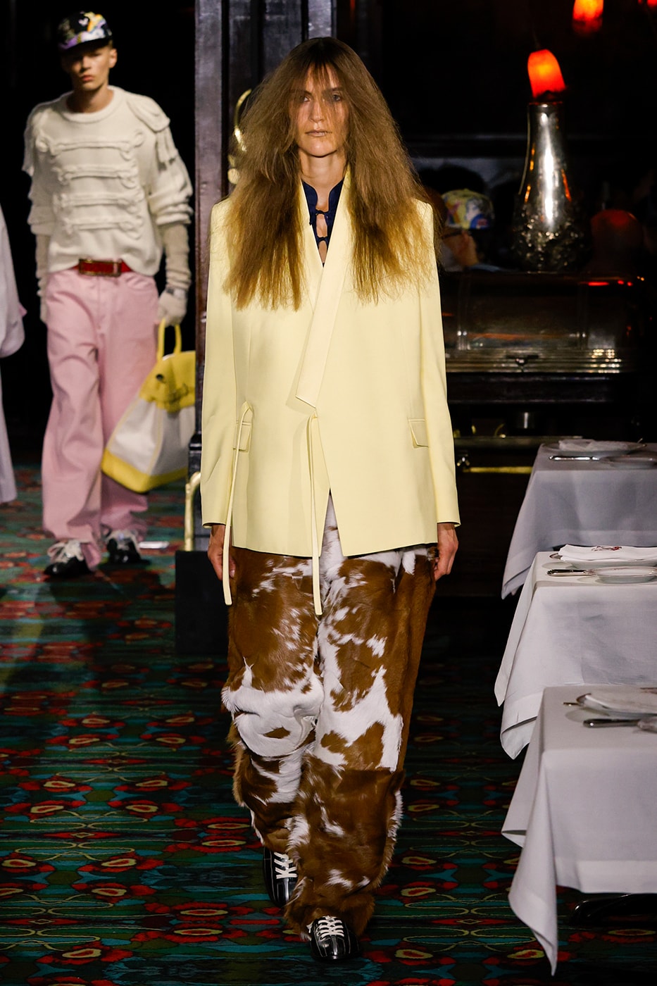 Nigo Kenzo Paris Fashion Week SS26 Collection futura collaboration spring summer 2026 hiroshi fujiwara maxims paris restaurant