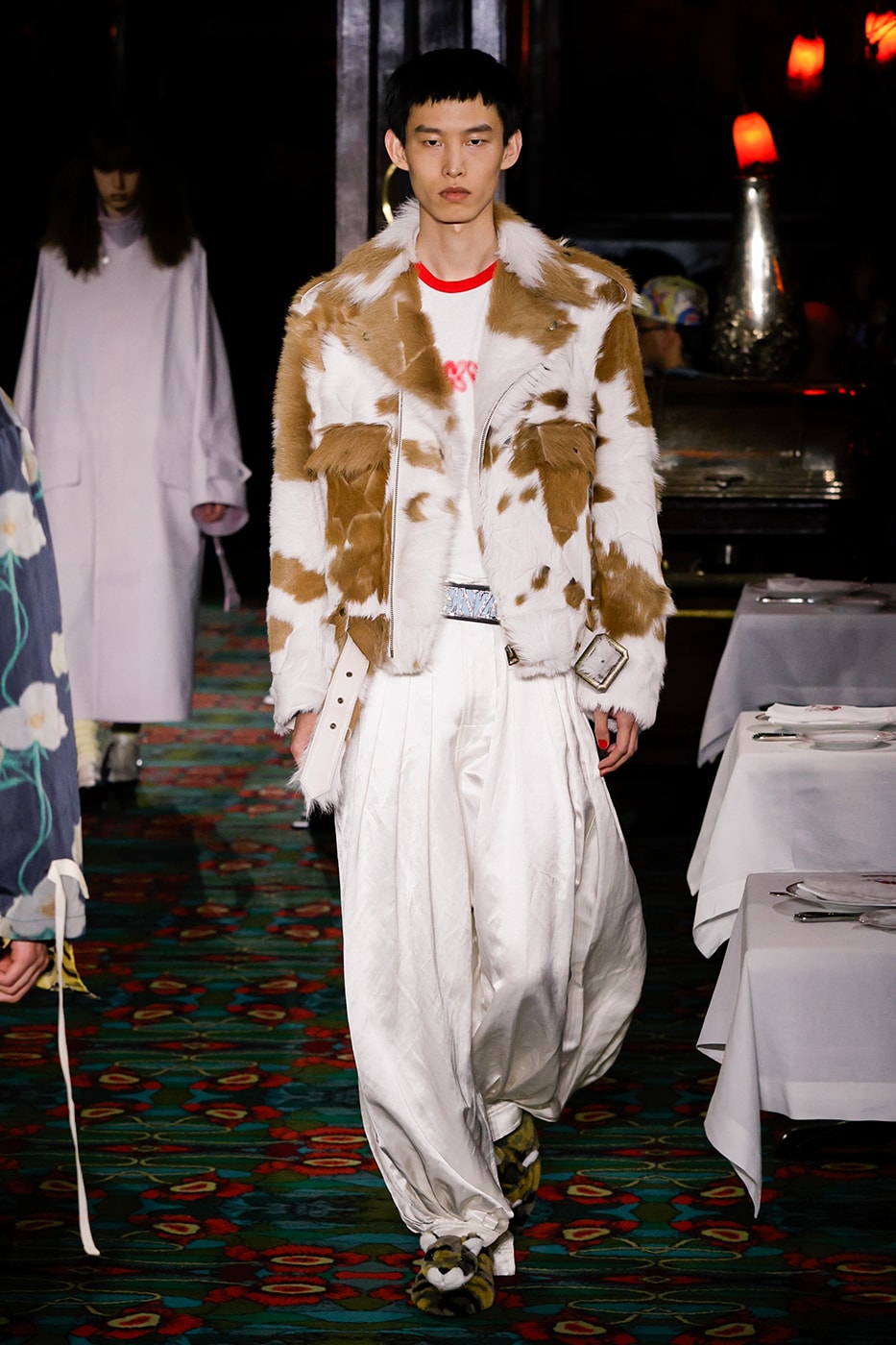 Nigo Kenzo Paris Fashion Week SS26 Collection futura collaboration spring summer 2026 hiroshi fujiwara maxims paris restaurant
