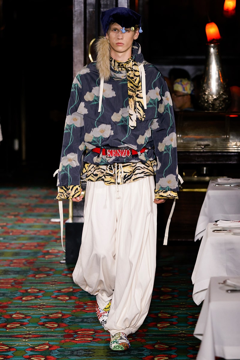 Nigo Kenzo Paris Fashion Week SS26 Collection futura collaboration spring summer 2026 hiroshi fujiwara maxims paris restaurant