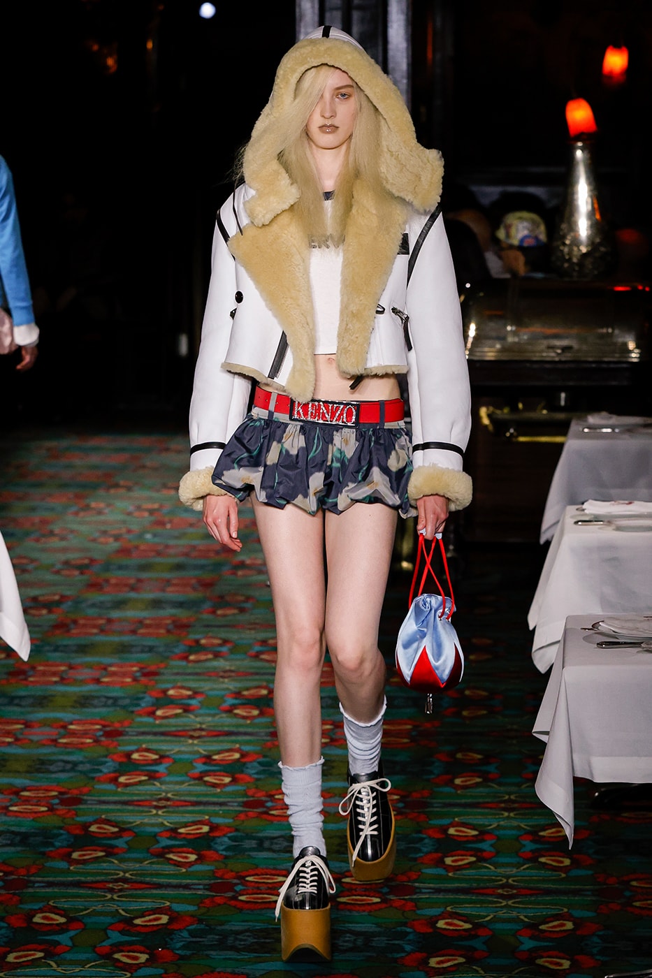 Nigo Kenzo Paris Fashion Week SS26 Collection futura collaboration spring summer 2026 hiroshi fujiwara maxims paris restaurant