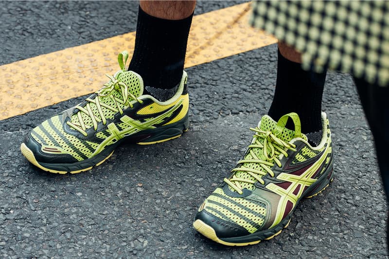 Best Footwear Trends at Paris Fashion Week SS26 asics new balance nike adidas buttery leather louis vuitton dior jonathan anderson new balance 2000 abzorb joe fresh goods bad bunny ew balance abzorb 2000, the doublet x asics gel kayano 20, bad bunny adidas ballerina, miu miu x new balance, nike shox x martine rose asics gel nunobiki, puma mostra, nike air max 1000