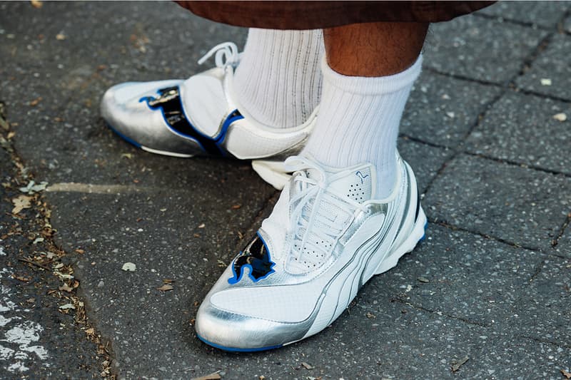 Best Footwear Trends at Paris Fashion Week SS26 asics new balance nike adidas buttery leather louis vuitton dior jonathan anderson new balance 2000 abzorb joe fresh goods bad bunny ew balance abzorb 2000, the doublet x asics gel kayano 20, bad bunny adidas ballerina, miu miu x new balance, nike shox x martine rose asics gel nunobiki, puma mostra, nike air max 1000