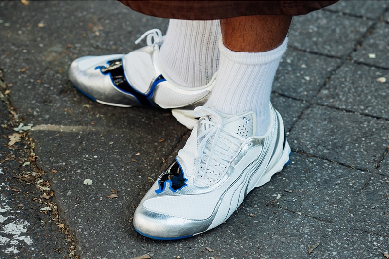 Best Footwear Trends at Paris Fashion Week SS26 asics new balance nike adidas buttery leather louis vuitton dior jonathan anderson new balance 2000 abzorb joe fresh goods bad bunny ew balance abzorb 2000, the doublet x asics gel kayano 20, bad bunny adidas ballerina, miu miu x new balance, nike shox x martine rose asics gel nunobiki, puma mostra, nike air max 1000
