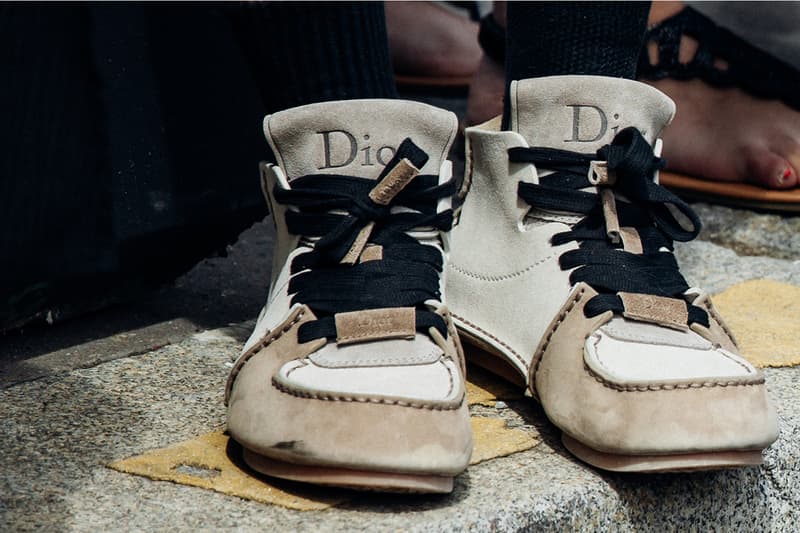 Best Footwear Trends at Paris Fashion Week SS26 asics new balance nike adidas buttery leather louis vuitton dior jonathan anderson new balance 2000 abzorb joe fresh goods bad bunny ew balance abzorb 2000, the doublet x asics gel kayano 20, bad bunny adidas ballerina, miu miu x new balance, nike shox x martine rose asics gel nunobiki, puma mostra, nike air max 1000