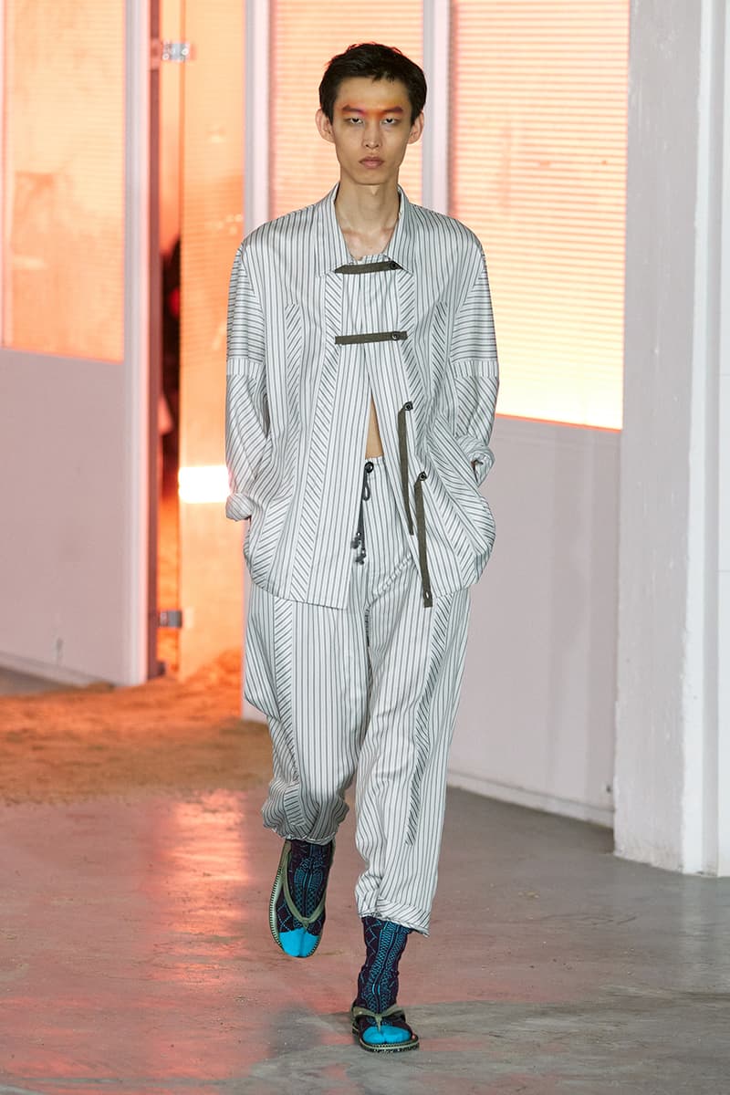 Kiko Kostadinov SS26 Transports Audiences to a Fictional Island Paris Fashion Week Collection Release info asics tabi shoes novalis