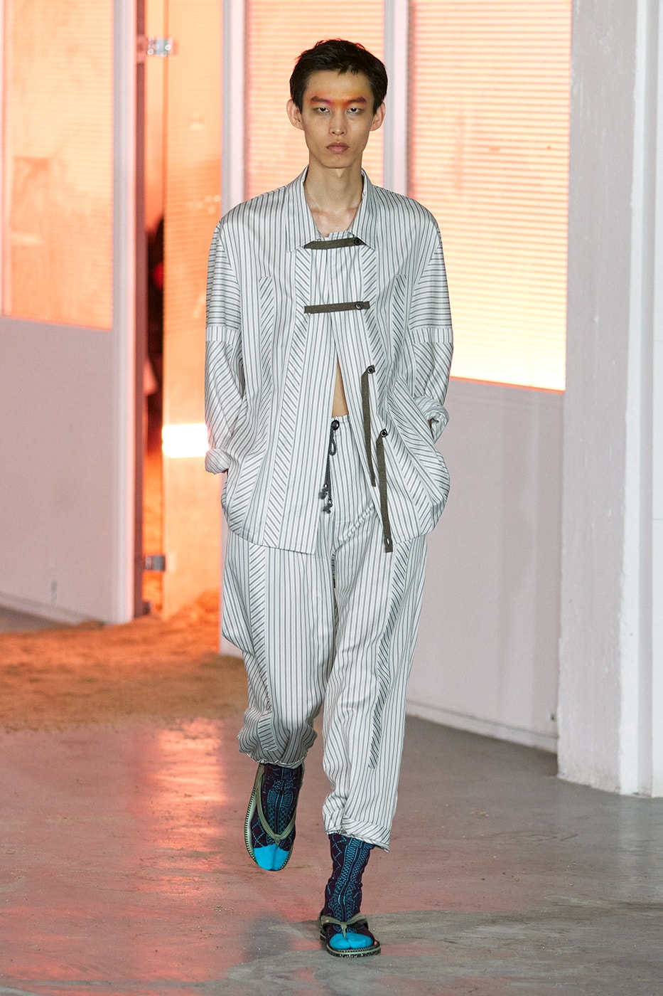 Kiko Kostadinov SS26 Transports Audiences to a Fictional Island Paris Fashion Week Collection Release info asics tabi shoes novalis
