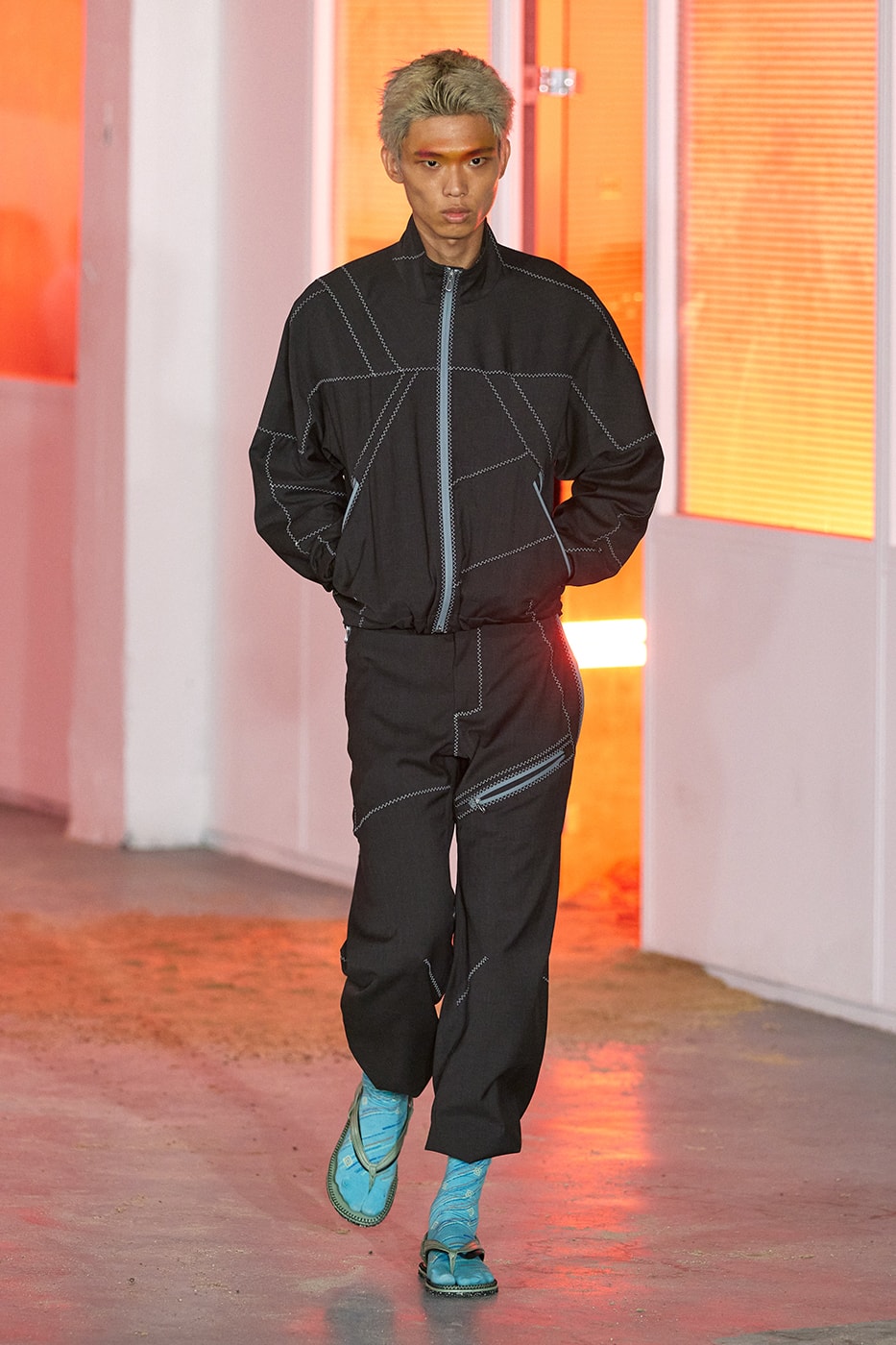 Kiko Kostadinov SS26 Transports Audiences to a Fictional Island Paris Fashion Week Collection Release info asics tabi shoes novalis