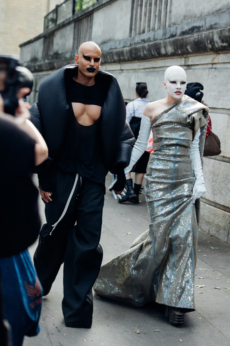 Paris Fashion Week SS26 Street Style louis vuitton suits leather ensembles balenciaga palace skateboards soccer jerseys rick owens cult relaxed suiting denim on denim streetwear