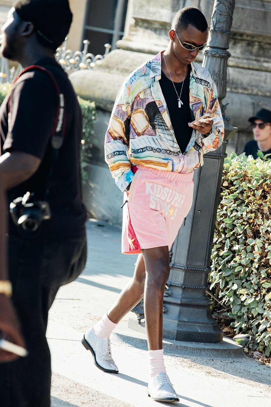 Paris Fashion Week SS26 Street Style louis vuitton suits leather ensembles balenciaga palace skateboards soccer jerseys rick owens cult relaxed suiting denim on denim streetwear