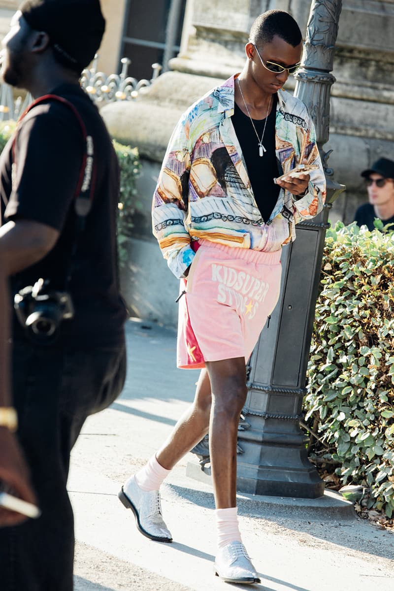 Paris Fashion Week SS26 Street Style louis vuitton suits leather ensembles balenciaga palace skateboards soccer jerseys rick owens cult relaxed suiting denim on denim streetwear