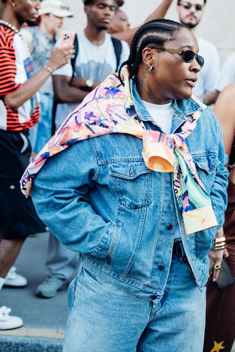 Paris Fashion Week SS26 Street Style louis vuitton suits leather ensembles balenciaga palace skateboards soccer jerseys rick owens cult relaxed suiting denim on denim streetwear