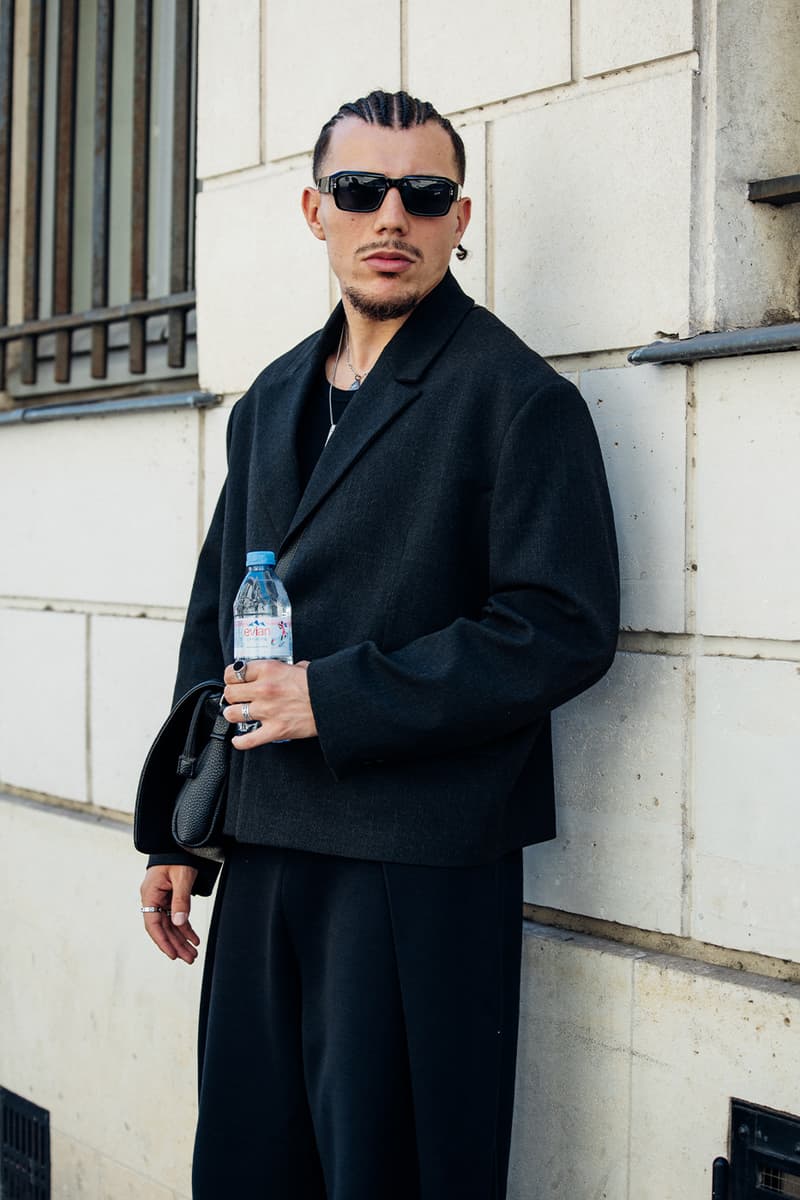 Paris Fashion Week SS26 Street Style louis vuitton suits leather ensembles balenciaga palace skateboards soccer jerseys rick owens cult relaxed suiting denim on denim streetwear