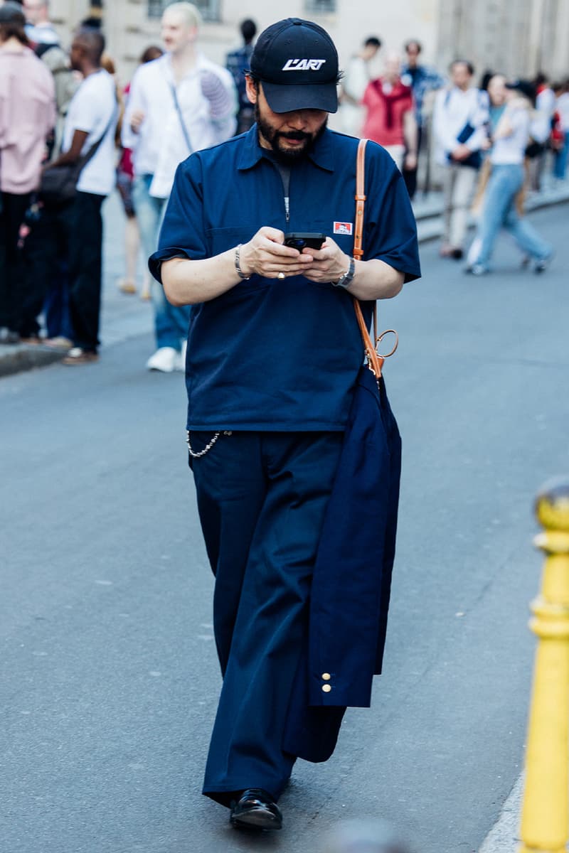 Paris Fashion Week SS26 Street Style louis vuitton suits leather ensembles balenciaga palace skateboards soccer jerseys rick owens cult relaxed suiting denim on denim streetwear