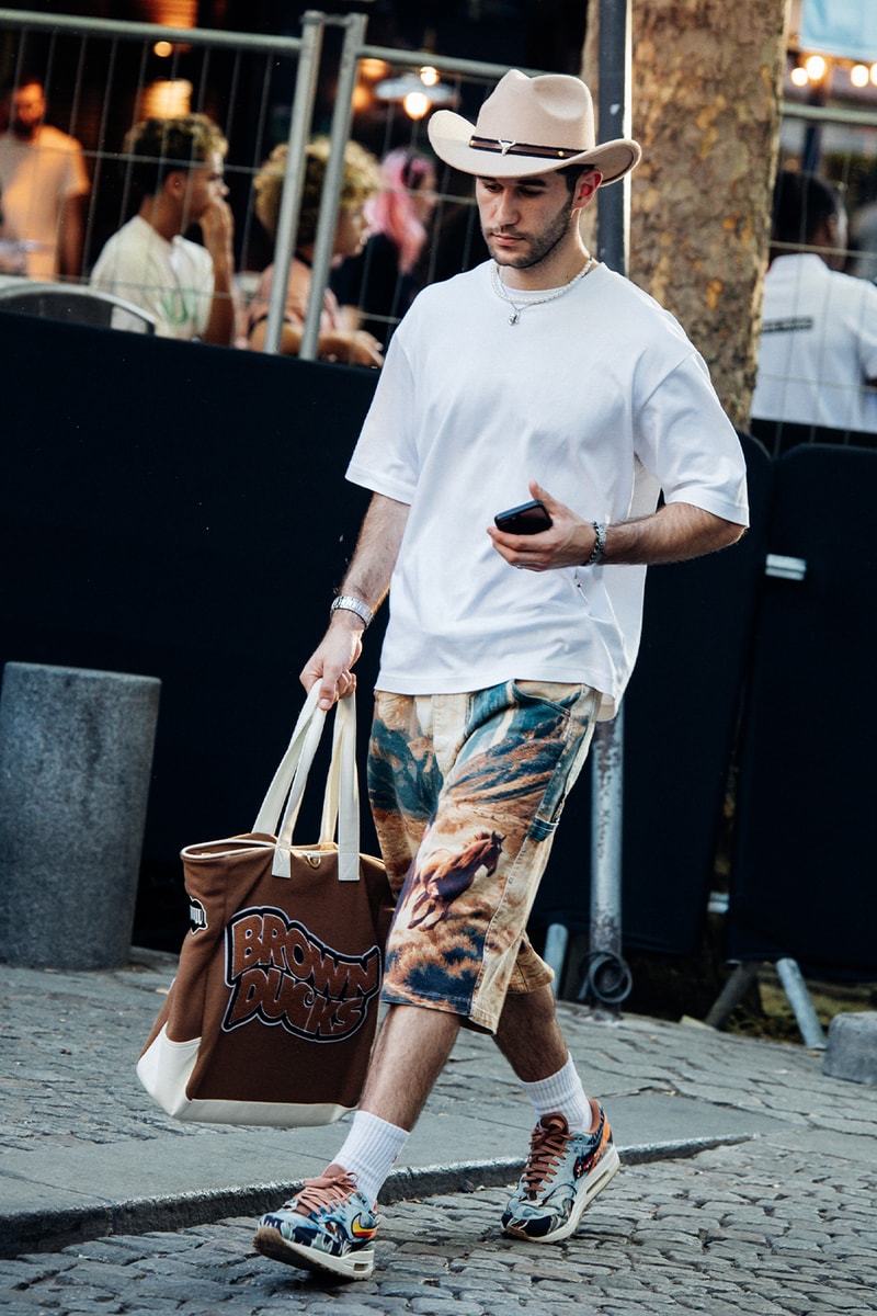 Paris Fashion Week SS26 Street Style louis vuitton suits leather ensembles balenciaga palace skateboards soccer jerseys rick owens cult relaxed suiting denim on denim streetwear