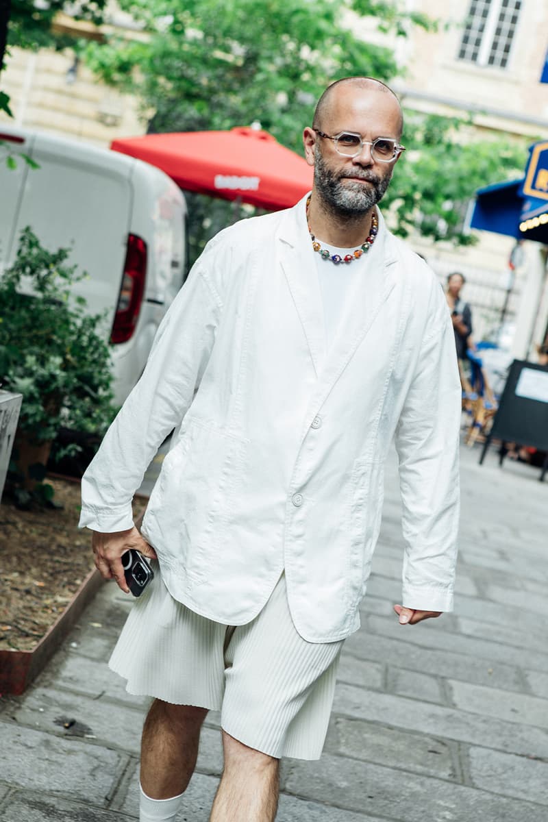 Paris Fashion Week SS26 Street Style louis vuitton suits leather ensembles balenciaga palace skateboards soccer jerseys rick owens cult relaxed suiting denim on denim streetwear