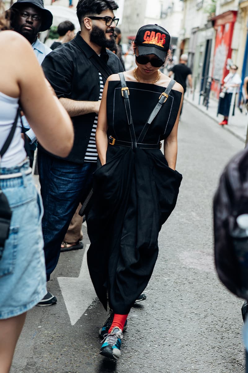 Paris Fashion Week SS26 Street Style louis vuitton suits leather ensembles balenciaga palace skateboards soccer jerseys rick owens cult relaxed suiting denim on denim streetwear