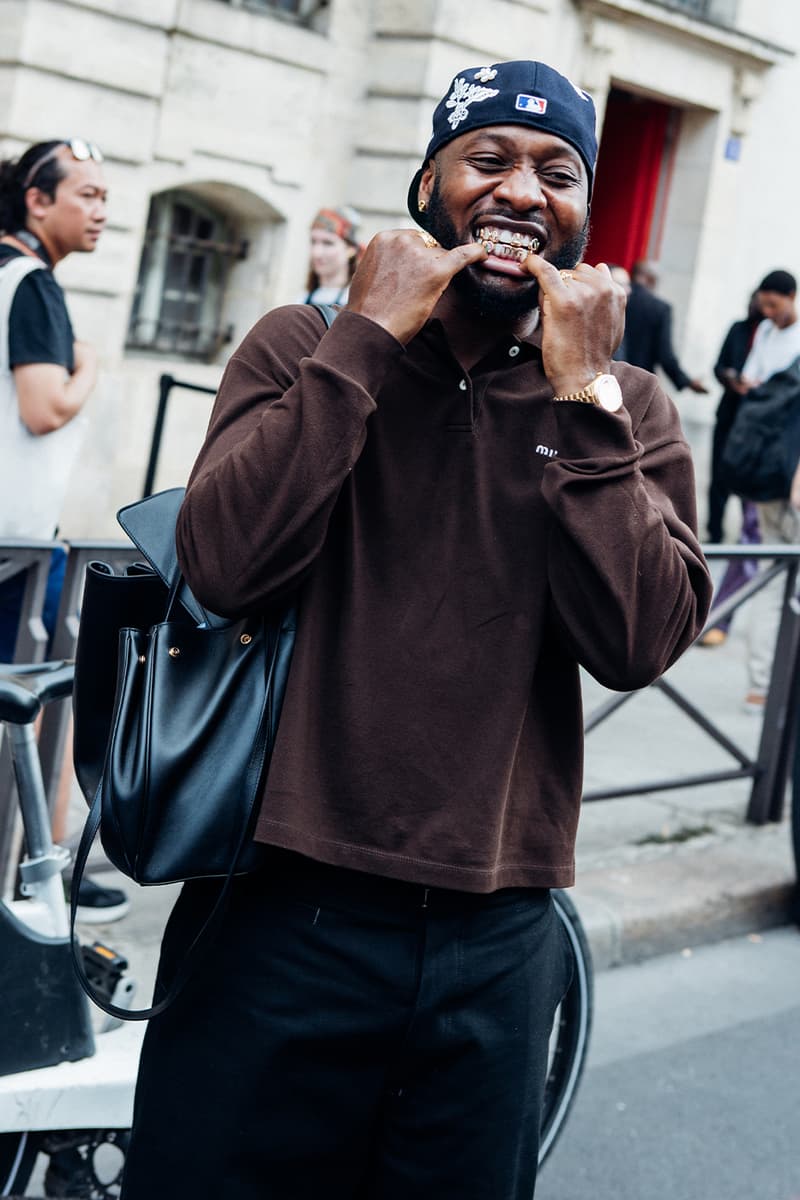 Paris Fashion Week SS26 Street Style louis vuitton suits leather ensembles balenciaga palace skateboards soccer jerseys rick owens cult relaxed suiting denim on denim streetwear