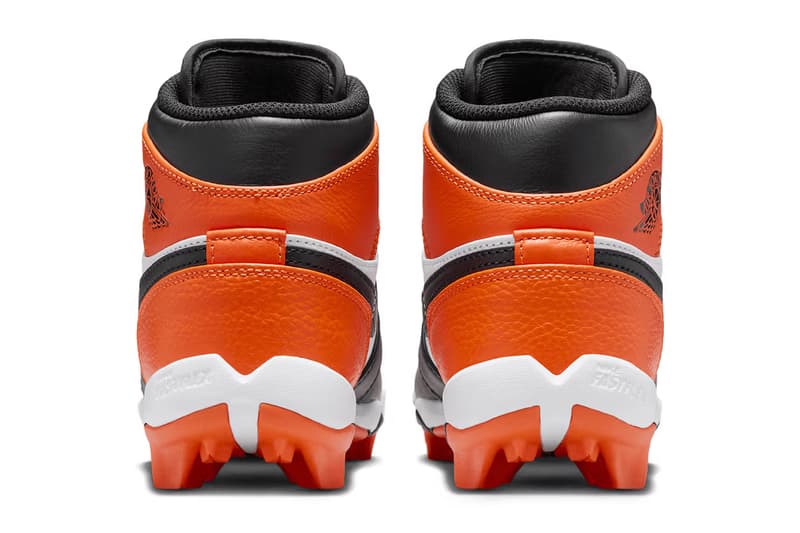 Air Jordan 1 Mid TD Cleat "Shattered Backboard" Has a Release Date Starfish/White-Black FJ6805-801 summer 2025 july release date soccer football cleat black orange Jordan Brand