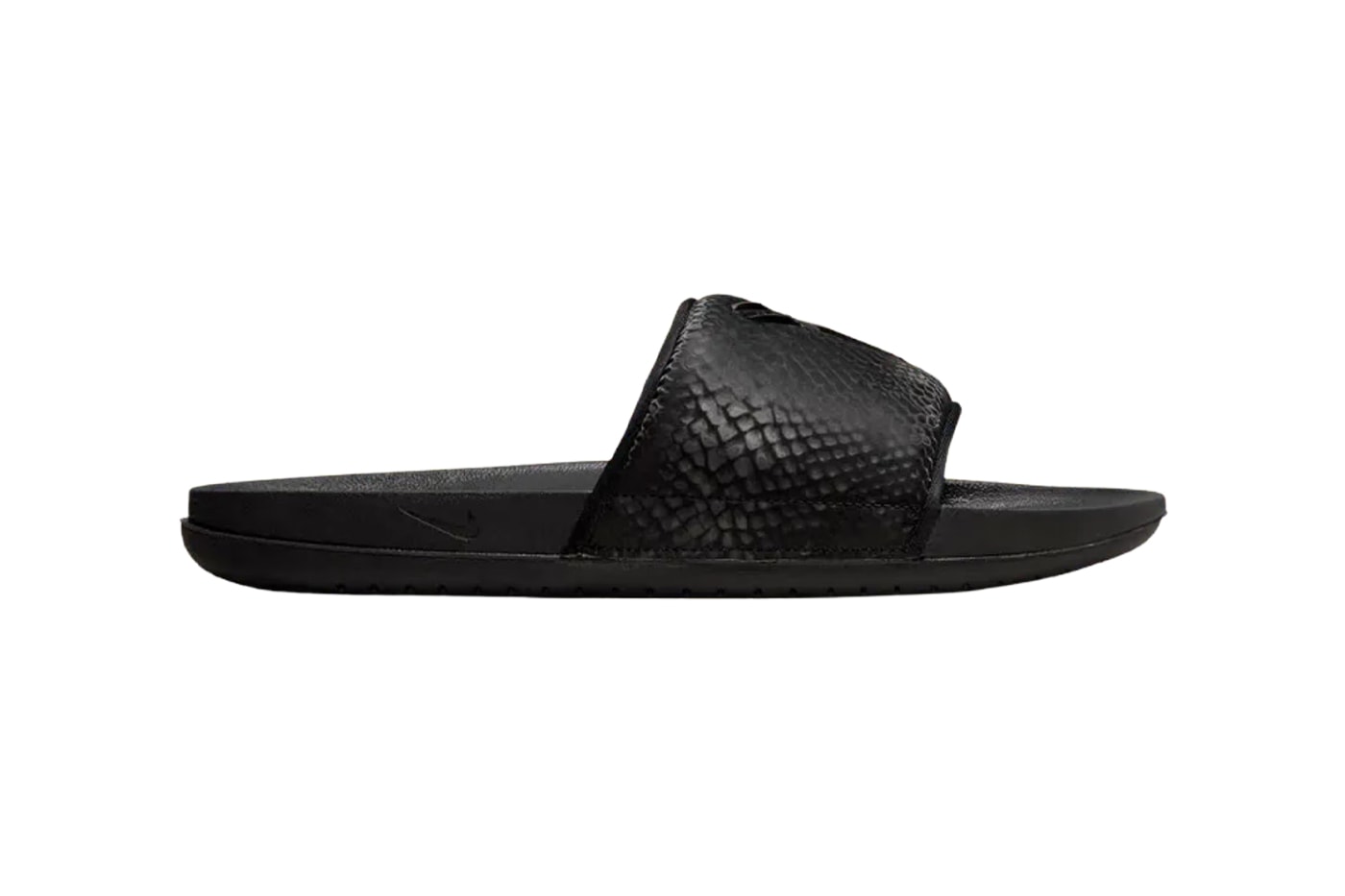 Kobe Bryant x Nike Offcourt Slides Slated to Return in "Triple Black" IF2870-001 mamba mentality sandals slides