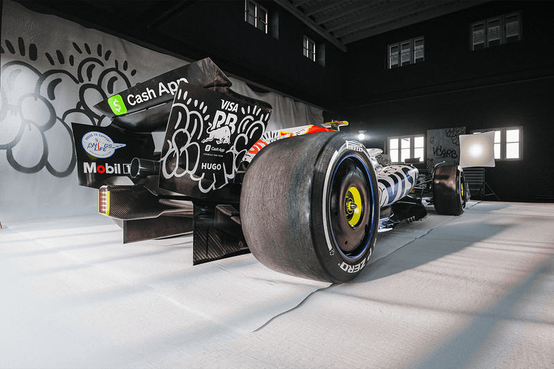 Olaolu Slawn VCARB Formula 1 Car Collaboration artwork HUGO Liam Lawson Isack Hadjar