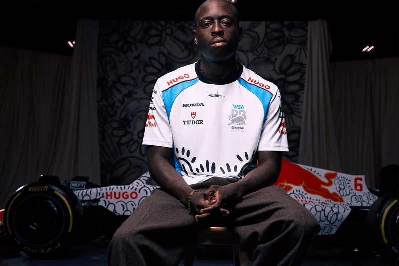 Olaolu Slawn VCARB Formula 1 Car Collaboration artwork HUGO Liam Lawson Isack Hadjar