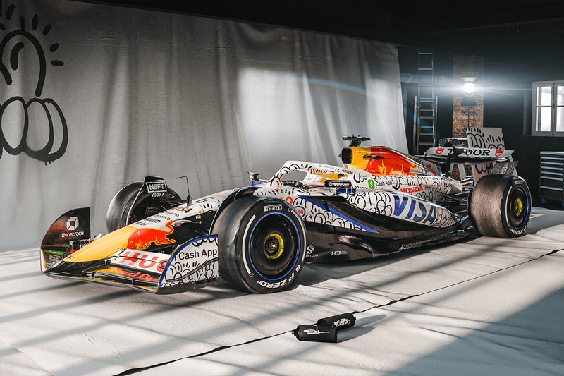 Olaolu Slawn VCARB Formula 1 Car Collaboration artwork HUGO Liam Lawson Isack Hadjar