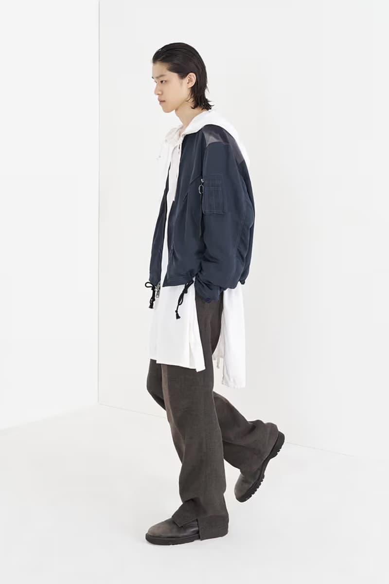 JiyongKim Spring/Summer 2026 Collection Lookbook Info Paris Fashion Week Alpha Industrie anorak jacket collaboration