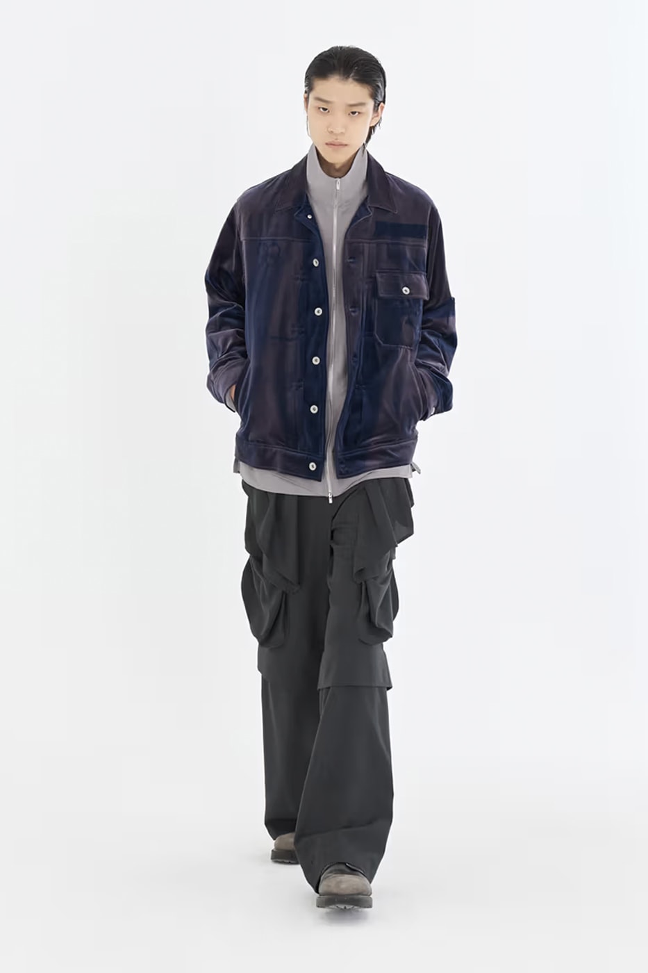 JiyongKim Spring/Summer 2026 Collection Lookbook Info Paris Fashion Week Alpha Industrie anorak jacket collaboration 