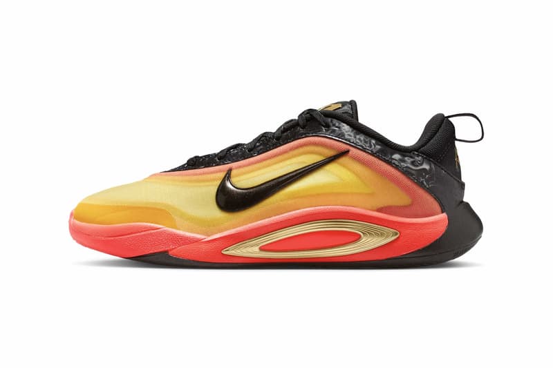 Official Look at the Nike A'One "All-Star" Black/Bright Crimson-Metallic Gold-University Gold HQ1728-001 aja wilson wnba las vegas aces