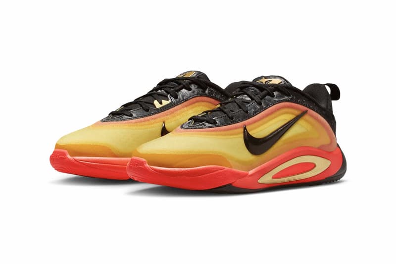 Official Look at the Nike A'One "All-Star" Black/Bright Crimson-Metallic Gold-University Gold HQ1728-001 aja wilson wnba las vegas aces